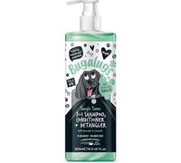 BUGALUGS Dog Shampoo Tangle Tame 3 in 1 Avocado & Coconut dog grooming shampoo, conditioner & detangler - products for smelly dogs with fragrance, best puppy shampoo, professional groom (500ml)