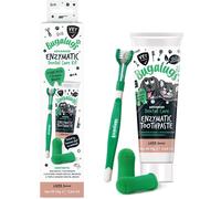 Bugalugs Dog Toothbrush and Toothpaste Kit Includes Cats & Dog Toothpaste, 2 x Finger Cat Toothbrush, 1 x Dog Toothbrush Dog Teeth Cleaning Products for Dog Plaque Remover & Dog Breath Freshener