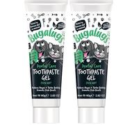Bugalugs Dog Toothpaste Gel - Dog Teeth Cleaning Products for Cats and Dogs, Fresh Mint Dog Breath Freshener & Dog Plaque Remover use with Bugalugs Dog Toothbrush & Cat Toothbrush (Pack of 2)