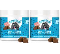 Bugalugs Hip & Joint Supplements for dogs with Green Lipped Mussel for dogs, Salmon Oil, Glucosamine for dog - Helps Supports Joints, Mobility & Flexibility (Pack of 2)