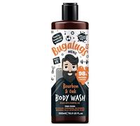 BUGALUGS Mens Shower Gel 500ml, Natural Body Wash for Men for Sensitive Skin packed with essential oils & made with Lake District Water. Now smell better than your Dog (Bourbon & Oak)