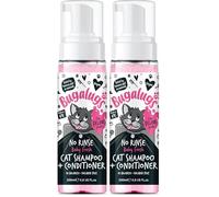 Bugalugs No Rinse Cat Shampoo & Conditioner with Baby Fresh Fragrance. Brush through, for cats and kittens. Foam action grooming dry shampoo kitten (200ml No Rinse Shampoo) (Pack of 2)
