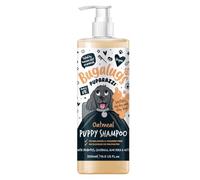 BUGALUGS Oatmeal & Aloe Vera Puppy Shampoo dog grooming shampoo products for smelly dogs with fragrance, oatmeal puppy shampoo, professional Vegan pet shampoo & conditioner (500ml)
