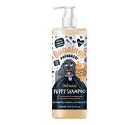 BUGALUGS Oatmeal & Aloe Vera Puppy Shampoo dog grooming shampoo products for smelly dogs with fragrance, oatmeal puppy shampoo, professional Vegan pet shampoo & conditioner (500ml)