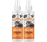 Bugalugs Probiotic Cat Spray for itchy skin. Leave in spray to condition, nourish and hydrate skin and coat. Professional cat cleaning and grooming formula (Pack of 2)