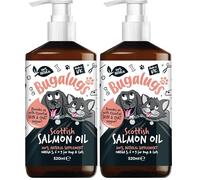 Bugalugs Scottish Salmon Oil For Dogs & Cats, Dog Supplement Support for Skin And Coat, Itchy Skin & Moulting, Omega 3 Fish Oil (520ml, Salmon) (Pack of 2)