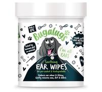 BUGALUGS - Soothing Wipes for Dog Ear Cleaning - 100 Count - Aloe Vera & Witch Hazel - Ear Hygiene - Odor Control - Itch Relief - Daily Use - Natural and Gentle Formula