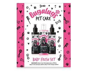 Bugalugs Spa Gift Set For Dogs With Shampoo, Detangle Spray & Cologne, Dog Birthday, Dog Birthday Present, Gifts For Women, Gifts For Men, For Her, Gifts For Him (Baby Fresh)