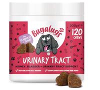 Bugalugs Urinary Tract Dog Supplement Chews helps support Dog Urine Neutraliser with Cranberry that helps Urinary & Gut Health, Rich in Turkey, 120 Chews