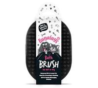 Bugalugs Wet & Dry Black Brush for Dogs & Cats, Wet or Dry Coat Care Tool, Bathing Aid, Removes Loose Hair, Dirt & Dander