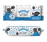 BUGALUGS Wrinkle Dog Wipes for pawly skin - 80 Biodegradable dog grooming pet wipes. Use as Dog ear wipes, dog eye wipes, dog face wipes, Paw & Bum wipes for puppy, dogs & cat grooming
