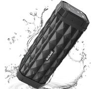 BUGANI Bluetooth Speaker,Portable Wireless Speaker,Louder Volume,Stereo Sound,24H Playtime, Bluetooth 5.4,100ft Wireless Range,Built-in Mic,IPX5 Waterproof Speakers for Home,Outdoor,Travel (Black)
