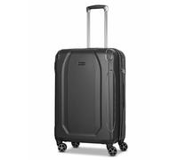 bugatti Valencia Large Suitcase | ABS Trolley with Lockable Handle, Cross Strap, TSA Lock and Mesh Compartment | 45cm x 27cm x 68cm, Black, Valise M (68 cm)