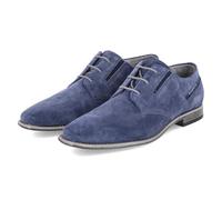 bugatti 311960111400-4100 Men's Lace-Up Shoes Suede Leather in Blue - Size 40, blue, 8 UK