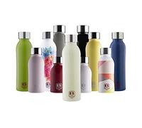 BUGATTI B BOTTLES TWIN Thermal bottle 800 ML Green keeps liquids hot for H12, cold for H24 and ice for H36 18/10 stainless steel fitness bottle, ecological and reusable designed in Italy