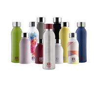 BUGATTI B Bottles Twin Thermal Bottle 800 ML Silver and Red Keeps Liquids hot for H12, Cold for H24 and ice for H36 18/10 Stainless Steel Fitness Bottle, Ecological and Reusable Designed in Italy