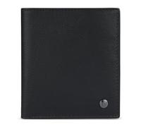 bugatti Black Magic Mini Wallet Leather Small Portrait Wallet with RFID Protection, Black