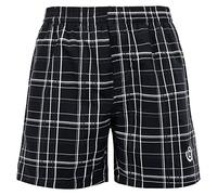 Bugatti ® - Black Plaid Men's Swim Shorts, Size XXL
