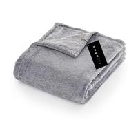 BUGATTI Blanket Melange 3300, Microfibre blanket grey, 160x220, super soft and fluffy warm plush blanket XL, Ökotex approved, available in 3