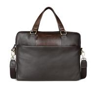 bugatti business bag with laptop compartment Ryan Briefcase Brown dark brown