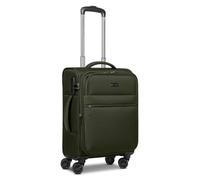 BUGATTI Cabin Suitcase for Men and Women | Small Cabin Trolley 36.5 x 19.5 x 55 cm Made of High-Quality Flexible Polyester Material | Expandable & Double Roller | Valencia Soft Series
