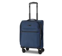 BUGATTI Cabin Suitcase for Men and Women | Small Cabin Trolley 36.5 x 19.5 x 55 cm Made of High-Quality Flexible Polyester Material | Expandable & Double Roller | Valencia Soft Series