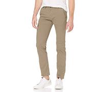 bugatti Chino Modern Fit Casual Trousers Long Stretch Cotton, Beige, 32 W/34 L