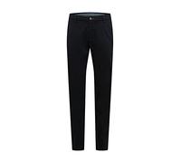 bugatti Chino Modern Fit Casual Trousers Long Stretch Cotton, Black, 32 W/36 L