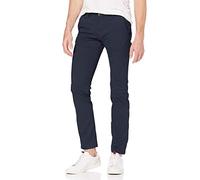 bugatti Chino Modern Fit Casual Trousers Long Stretch Cotton, darkblue, 44W x 32L