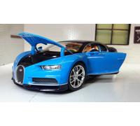Bugatti Chiron W16 Blue 2016 Super Detailed Diecast 1:24 Scale Model Car Welly