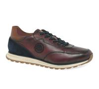 BUGATTI Circo Mens Trainers 10 Dark Red Leather