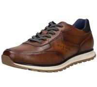 Bugatti Cirono Men's Cognac Leather Lace-Up Fashion Trainers, Cognac, 13 UK