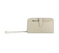 bugatti Daphne Long Zip Wallet with RFID Protection and Leather Key Ring, Beige, One Size