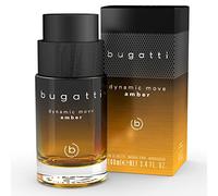 bugatti Dynamic Move Amber perfume for men 100 ml I smoky-warm men's eau de toilette I sensual and intense combination of cinnamon, tobacco and cypriol I Dynamic, powdery and sweet-spicy