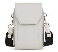 bugatti Ella Women's Shoulder Purse with Smartphone Compartment, Faux Leather Wallet, Beige Saffiano, Einheitsgröße