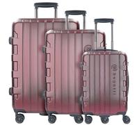 Bugatti Galatea 4 roll suitcase set 3pcs. red