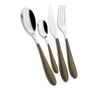 BUGATTI Gioia 24-Piece Cutlery Set, Stainless Steel, Tobacco Colour