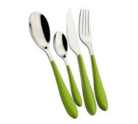 BUGATTI Gioia Pomme Verte 24-Piece Alloy Steel Cutlery Set, Green