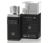 Bugatti Iconiq Black Men's Perfume - 100 ml Woody Ambriery-Sharp Eau de Toilette With Complex Notes of Cardamom, Sandalwood, Lavender & Amber - Distinctive Dark Fragrance