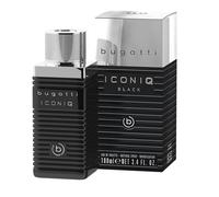 Bugatti Iconiq Black Men's Perfume - 100 ml Woody Ambriery-Sharp Eau de Toilette With Complex Notes of Cardamom, Sandalwood, Lavender & Amber - Distinctive Dark Fragrance