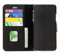 Bugatti iPhone X/Xs Luxury FullGrain Cow Leather Booklet Walle Case Black