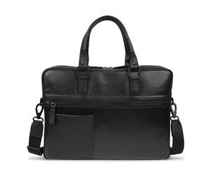Bugatti Joel Briefcase Genuine Leather 37 cm Laptop compartment black