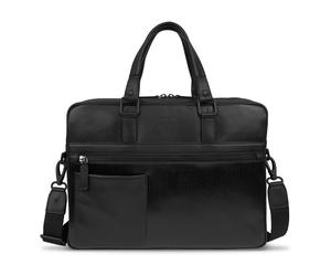 Bugatti Joel Briefcase Leather 38 cm Laptop compartment black