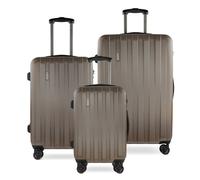 Bugatti Lima 2.0 FL 4-wheel suitcase set 3pcs with double wheels bronze colored