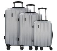 Bugatti Lima 2.0 FL 4-wheel suitcase set 3pcs with double wheels silver colored