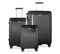 Bugatti Linea 4 wheels Suitcase set 3-piece black