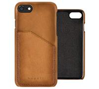 Bugatti Londra Premium Real Leather Protective Burnished Snap Case Compatible with iPhone 7 - Cognac