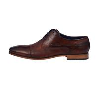 bugatti Men's Business shoe made of leather, derby with hand finish and cross cap, Brown, 9.5 UK