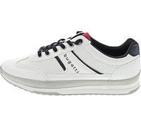 bugatti Men's 321-A3A01 Lace-Up Flats, White/Light Grey, 10.5 UK
