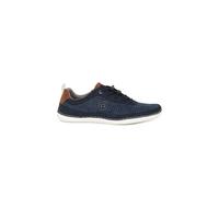 bugatti Men's Sporty Sneaker with Soft fit Function, Elastic Laces, Dark Blue Cognac, 8 UK